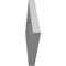 Ekena Millwork Diamond Surface Mount PVC Gable Vent: Non-Functional, w/ 3-1/2"W x 1"P Standard Frame, 42"W x 42"H GVPDI42X4201SN - alternate 4